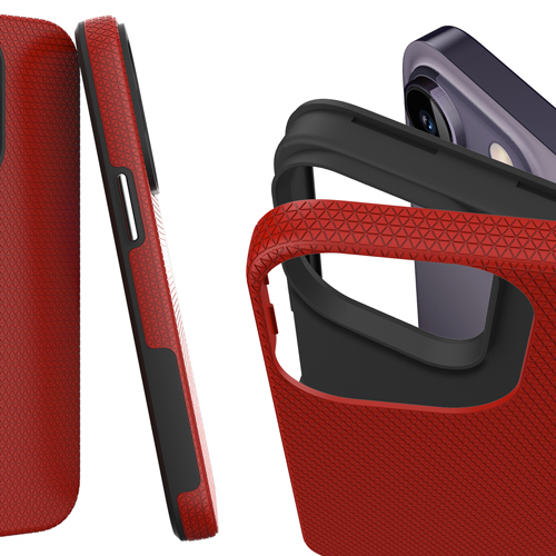 Coque Double Layer pour Apple iPhone 12 Mini Rouge