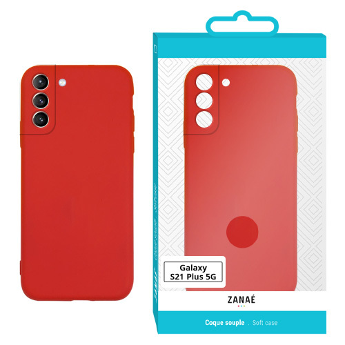 Coque Zanae Color Pour Samsung Galaxy S21 Plus 5g Rouge